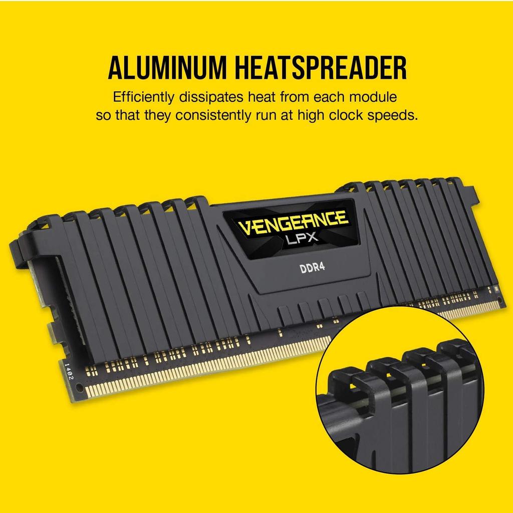 CORSAIR 2022 Limited Model Desktop PC Memory VENGEANCE LPX Series 32 ГБ x CMK32GX4M2C3200C18 DDR4-3200 МГц [16 ГБ 2]
