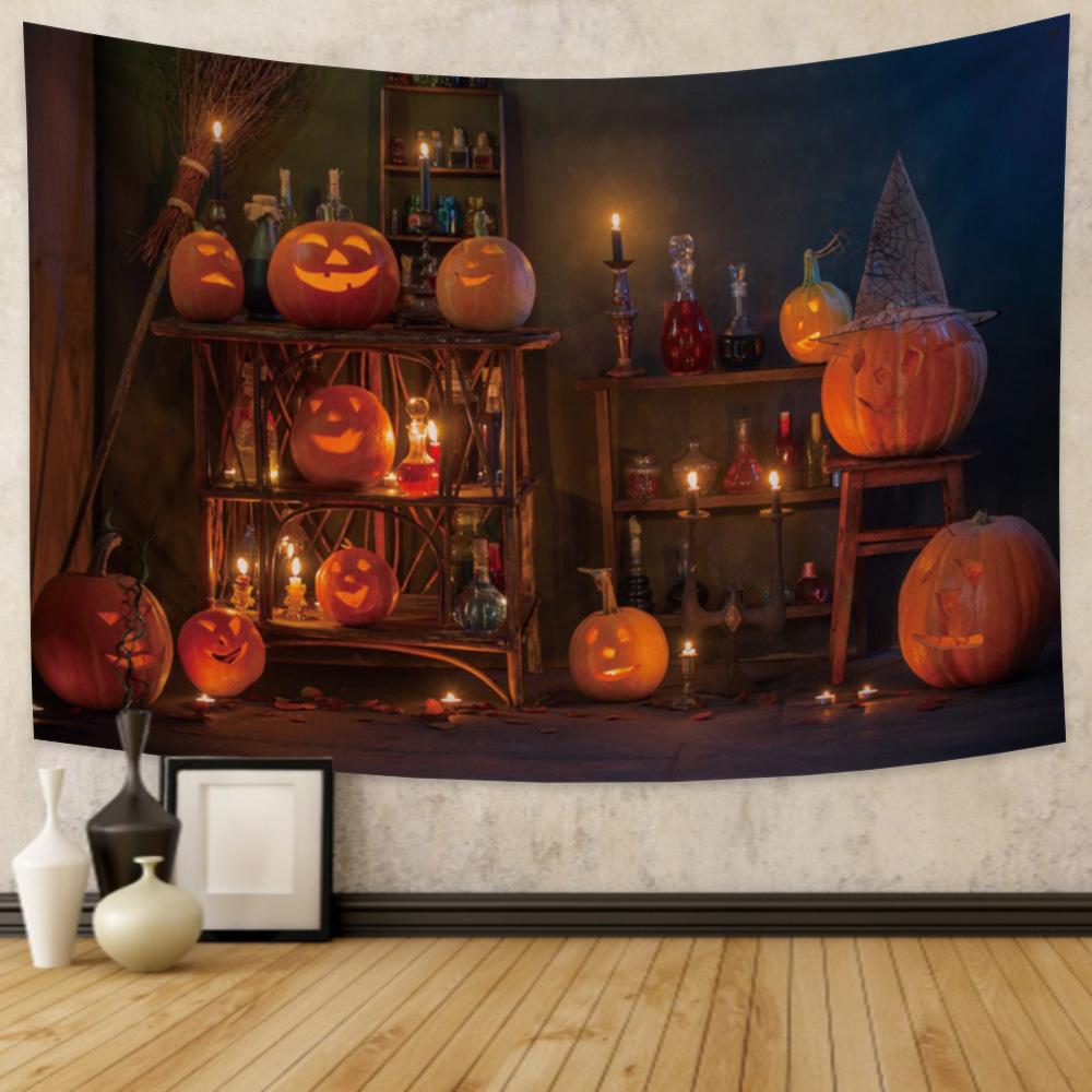Домашний декор Гобелен Ведьма Тыква Хэллоуин Вечеринка ation Гостиная Спальня Стена Фон Ткань