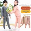 Winter Kids' Fleece-lined Cotton Jacket & Pants Set - Warm School Uniform for Boys & Girls