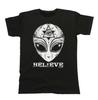 ALIENS Believe T-Shirt Mens  Gift Funny Joke Space UFO Illuminati
