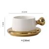230 мл керамическая кружка с блюдом послеобеденный чай кружка для кофе молочная кружка для воды чайные чашки чашки для кока-колы домашний чайный сервиз бытовая техника