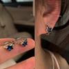 Blue Star Hoop Earrings, Y2k Aesthetic, Trendy Vintage Jewelry