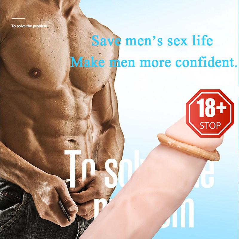 1/2PCS Male Foreskin Corrector Resistance Ring Silicone Penis Rings Delay Ejaculation Adult Sex Toys for Men Daily/Night Cock Ring