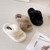 Искусственный мех, толстая подошва, шерстяные тапочки, женская верхняя одежда, мягкие хлопковые тапочки, каблук увеличивается, повседневная, удобная, модная, плюшевая женская обувь