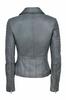 Handmade Leather Lambskin Stylish Women Jacket Gray Casual Biker Soft Fit