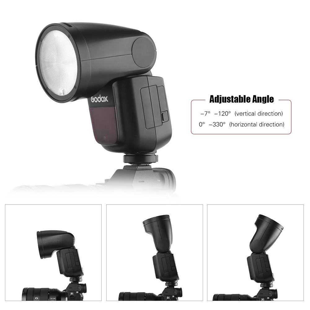 Godox V1S Professional Camera Flash Speedlite Speedlight Round Head Wireless 2.4G Fresnel Zoom