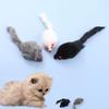 Rabbit Fur False Mouse Pet Cat Toys Feather Interactive Cat Game for Indoor Cats Kitten Play Fetch Funny Playing Toys