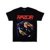 Черная футболка с полосой Razor – Унисекс, короткий рукав (S–5XL)