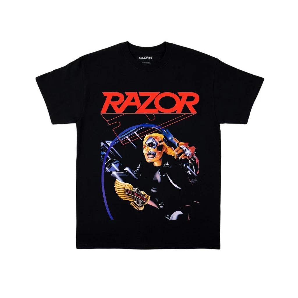 Черная футболка с полосой Razor – Унисекс, короткий рукав (S–5XL)