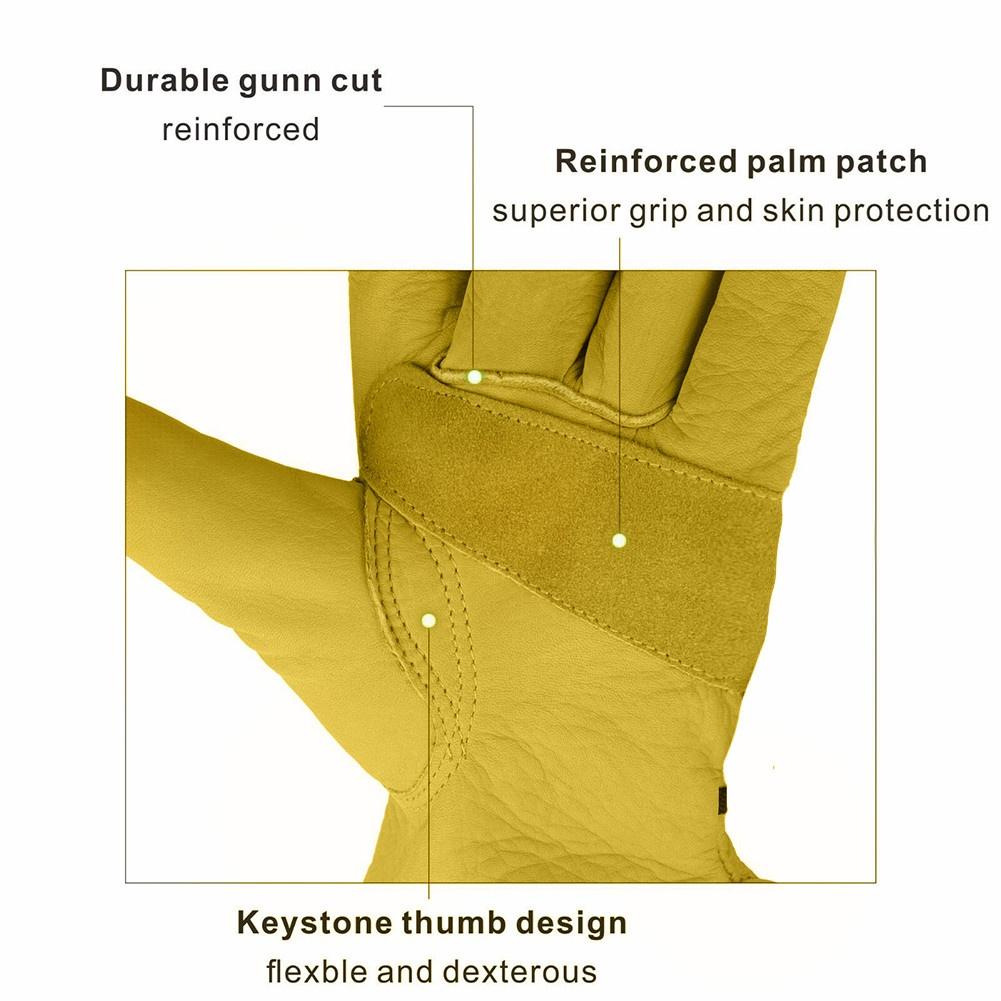 FEIJIEAST рабочие перчатки из воловьей кожи для садового мотоцикла, вождения, сварочные мастерские, нескользящие