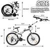 Складной горный велосипед X9, 21 скорость, Shimano – 26" полноподвесный MTB с двойными дисковыми тормозами, стальная рама для мужчин, женщин и детей