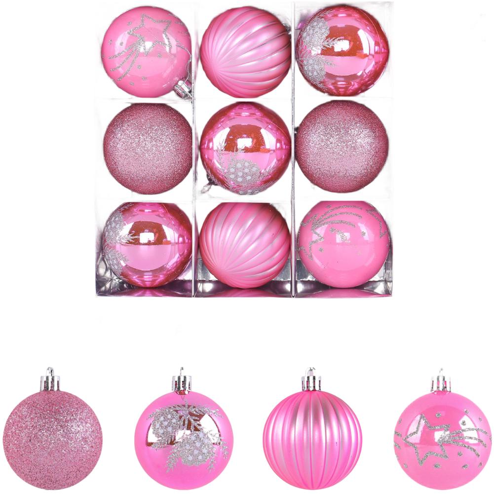 9PCS Hand-Painted Christmas Ornaments, Festive Window Hanging Present Box Decor Xmas Baubles Xmas Tree Pendants