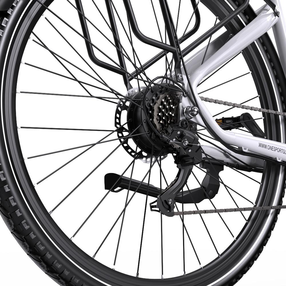 ONESPORT Электровелосипед OT05 Pro, двигатель 250 Вт, аккумулятор 22,5 Ач, шины 700C*50C, датчик крутящего момента, гидравлический тормоз