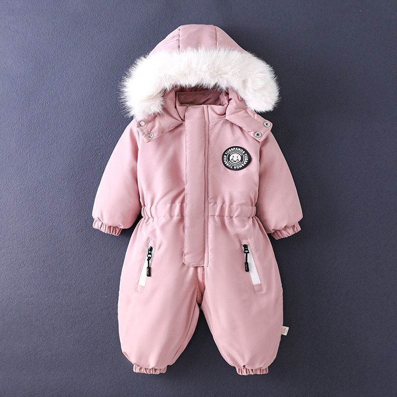 Winter Children Clothing Set Thicken Baby Boys Jumpsuit Plus Velvet Baby Ski Suit Warm Boys Overalls Bodysuit for Girl 1-4 Years