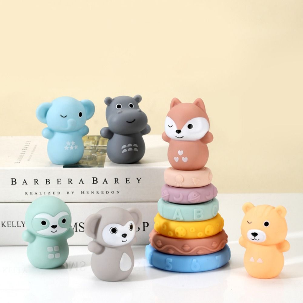 Montessori Toy Teething Toys BPA-Free Stacker Toys Educational Building Blocks For Baby