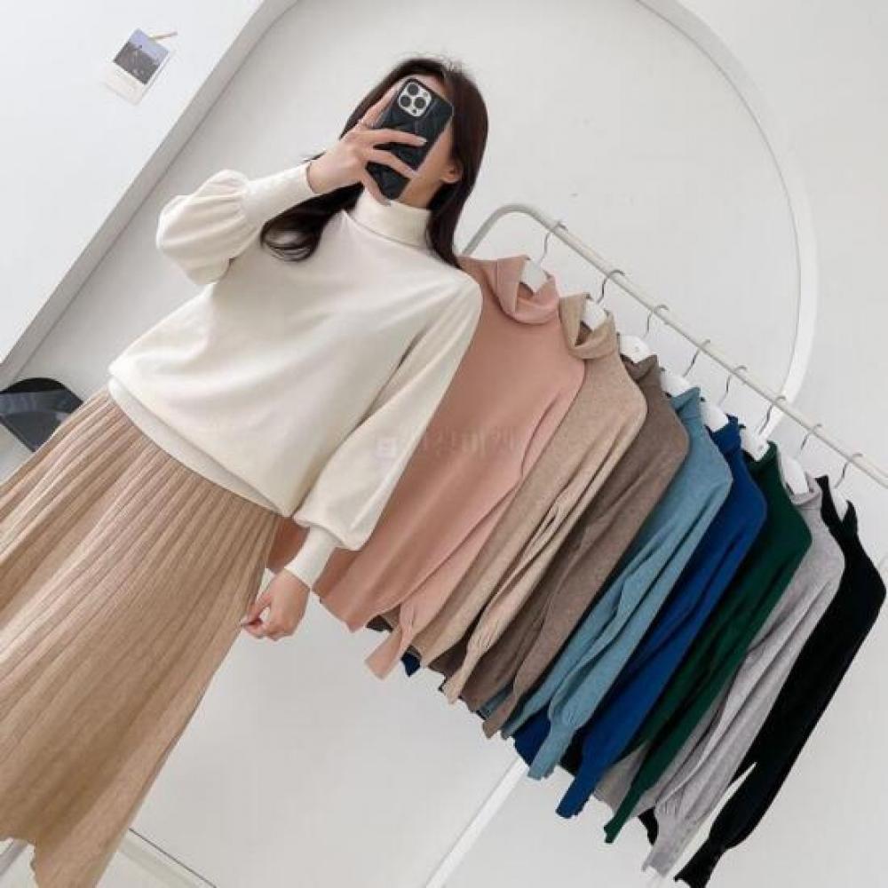 New Arrivals Open Run Women Long Sleeve TurTleneck T shirT Plain Volume Fall