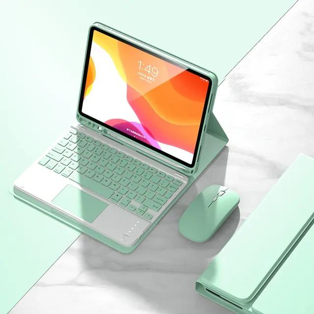 Бесплатная мышь с сенсорной клавиатурой для iPad 10 2022 Pro 11 Air 6 Air 5 4, чехол Air 3 2 Pro 10,5 10,2 8th 9 Gen, магнитный чехол для клавиатуры
