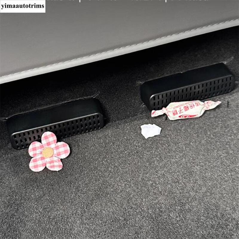 4PCS Under Seat Air AC Conditioning Vent Outlet Dust Cover Protection Frame Interior Accessories For Xpeng G6 G9 2024 2025