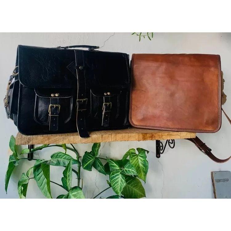 Черная кожаная сумка мужская винтажная сумка-мессенджер для ноутбука на плечо ручная работа черная сумка ( Бесплатная подарочная сумка-слинг коричневого цвета размером 11 x 9 x 3 дюйма )