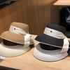 Silk Strap Wide Brim Hat Sun Protection Summer Sun Cap Elegant Beach Bucket Hat  Women
