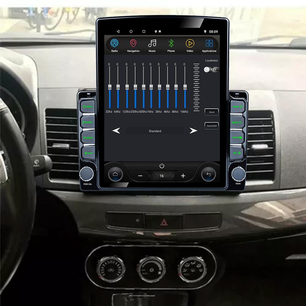 9,7-дюймовый вертикальный экран Tesla с Android 12.0 автомобильное радио для Mitsubishi Lancer 2008-2015 мультимедийный проигрыватель с GPS-навигацией