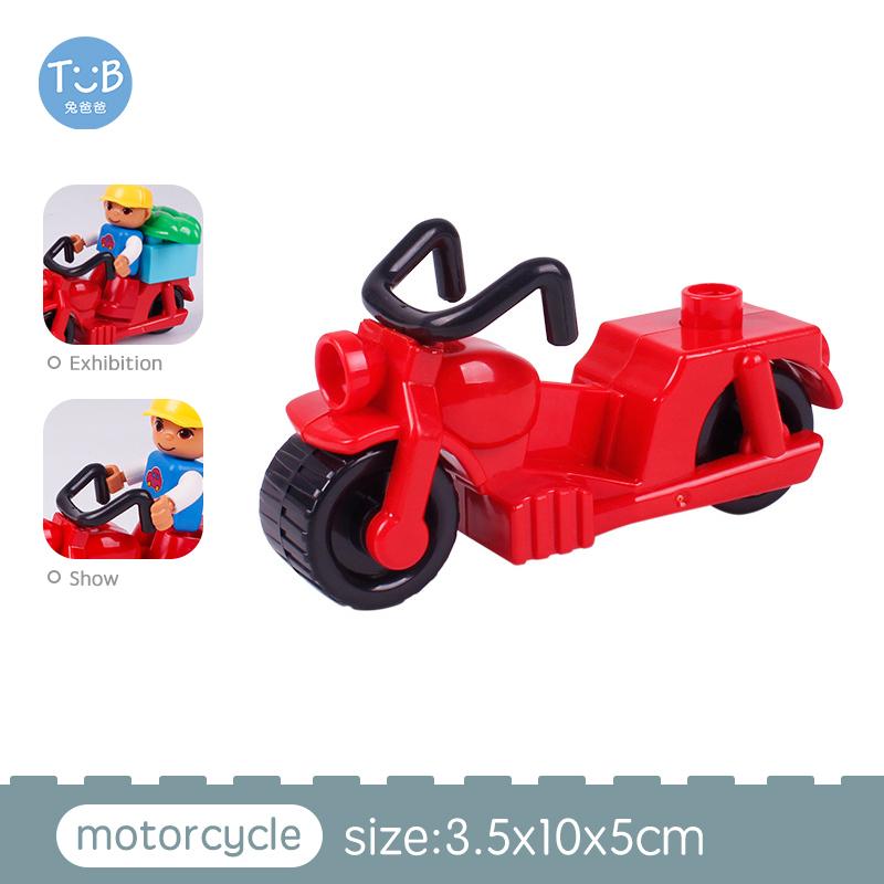 Большой размер Строительные блоки Спортивная машина Автобус Джип Грузовик Аксессуары Кирпичи Совместимые с Duplos Детские Сделай сам Детали Детские Игрушки Подарок