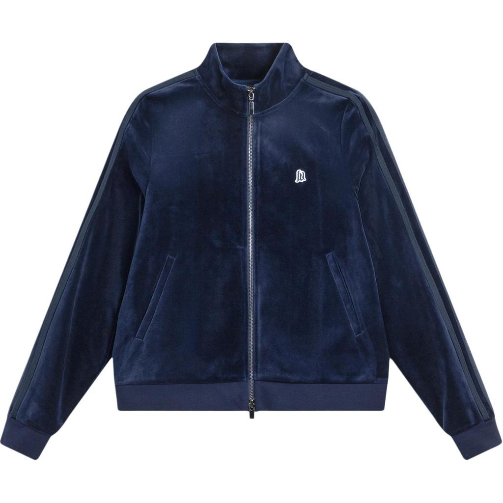 Li Ning Sports Lifestyle Series American Retro Casual Fashion Versatile Velvet Knitted Stand Collar Zipper Sports Jacket Women Jacket AWDVC24-1