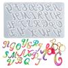 Resin Keychain Letter Molds With Hole Drop Glue Alphabet English Word Pendant