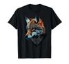 Wolf Portrait Blue Eyes Animal Print Art Wolf T-Shirt