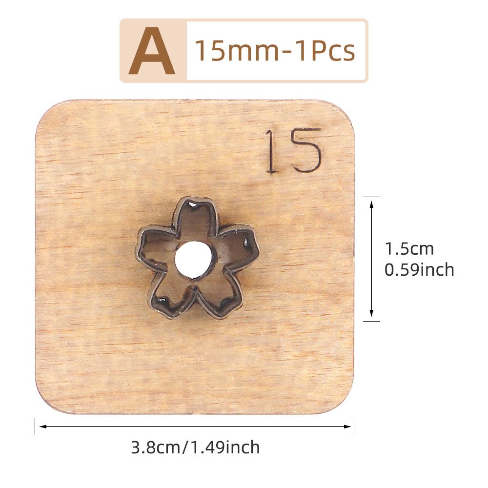 Sakura,Flower,Five-Pointed Stars Leather Die Cut, Steel Rule Punch Mold, DIY Metal Die Cutter Punch Crafts Kraft Tool(2.5-5.5cm)