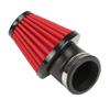 Red Air Intake Filter Pod 45 Angled Inlet Universal for 42mm Motorcycle Scooter