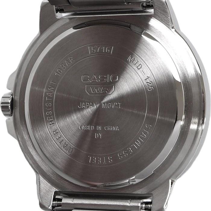 [Casio] Стандартные мужские кварцевые часы 100 м водозащита MTD-125D-2A1V Синий