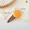 1/4Pcs Creative Girls Cute Biscuit Hairpin Simple Cookie Shape Side Top Hair Clip Headdress Hair Ornament Hair Accessories
