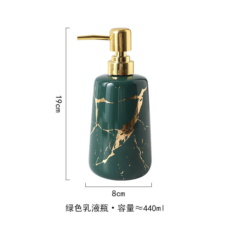 Ceramics Hand Sanitizer Bottle Marbling Lotion Bottle Shower Gel Press The Bottles Bathroom Supplies Hand Soap Dispenser Bottle