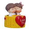 Valentine Gift for Girlfriend Boyfriend | Resin Cute Couple Statue I Love You Decorative Showpiece Latest