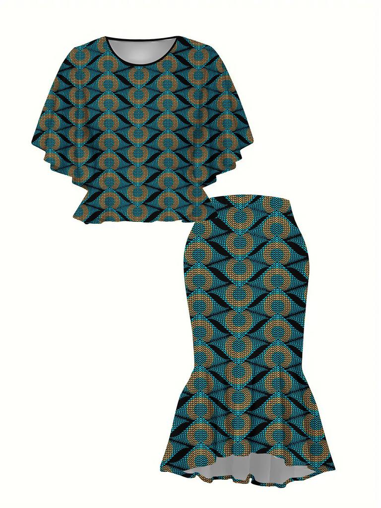 3D Printed Classical Totem Women's Print, Fashionable Large-sized, Elegant, Versatile for All Seasons. T-shirt, Skirt and Set