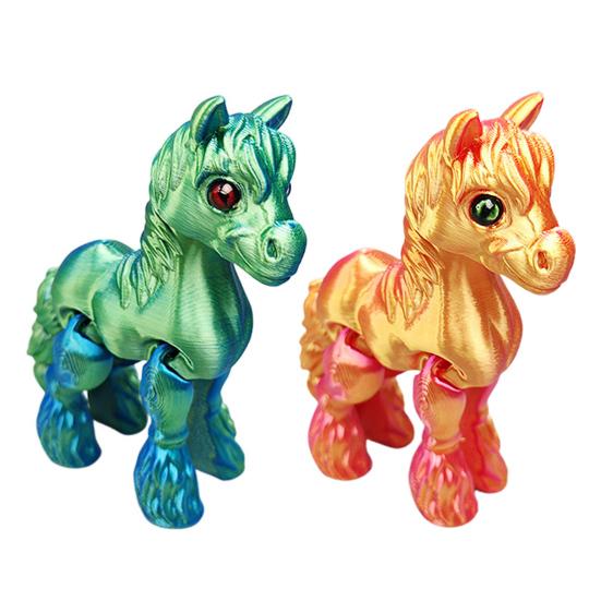 3D-печатная лошадь-украшение, милая шарнирная фигурка лошади, гибкая игрушка-непоседа в виде животного для интерактивной игры, снятия стресса и демонстрации