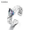 Классическое кольцо Lindon из медного сплава с цирконием, женские ювелирные изделия, свадебный подарок для вечеринки