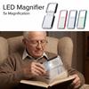 5x Magnification Pull-Out Magnifier Handheld Rectangular Lens LED Magnifier Compact with LED Light Illuminates Magnifier
