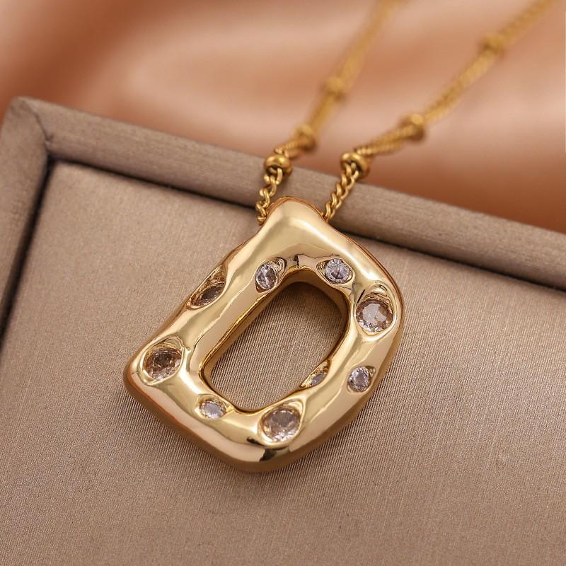 Ladies' Diamond Metal Necklace, Heavy Craftsmanship Premium Design Initial Necklace, Gift for Women, Holiday Present, Party Jewelry.