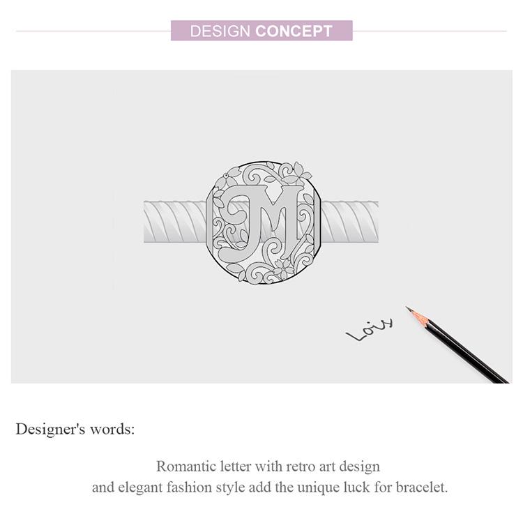 Шарм BAMOER из стерлингового серебра, для браслета