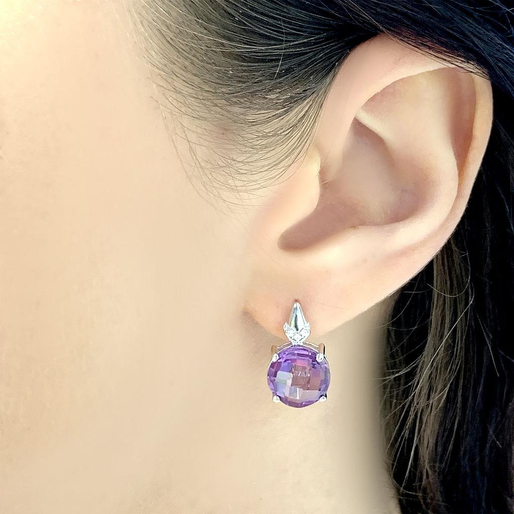 Silver Earrings with Alexandrite 9.038ct (2050414)