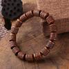 Браслет из резного розового дерева бочкообразной формы «Этот год жизни», шестислоговая мантра буддийских четок, мужской и женский браслет в подарок