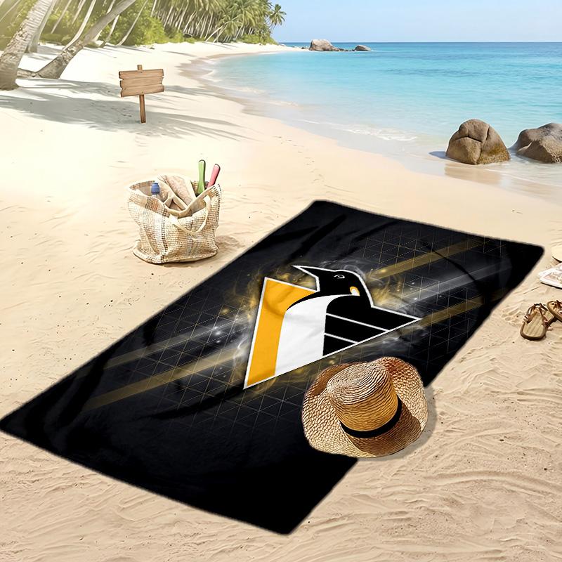 Pittsburgh Penguins Print Beach Towel Soft Portable Quick?dry Towel For Pool Summer Vacation Outdoor Sport