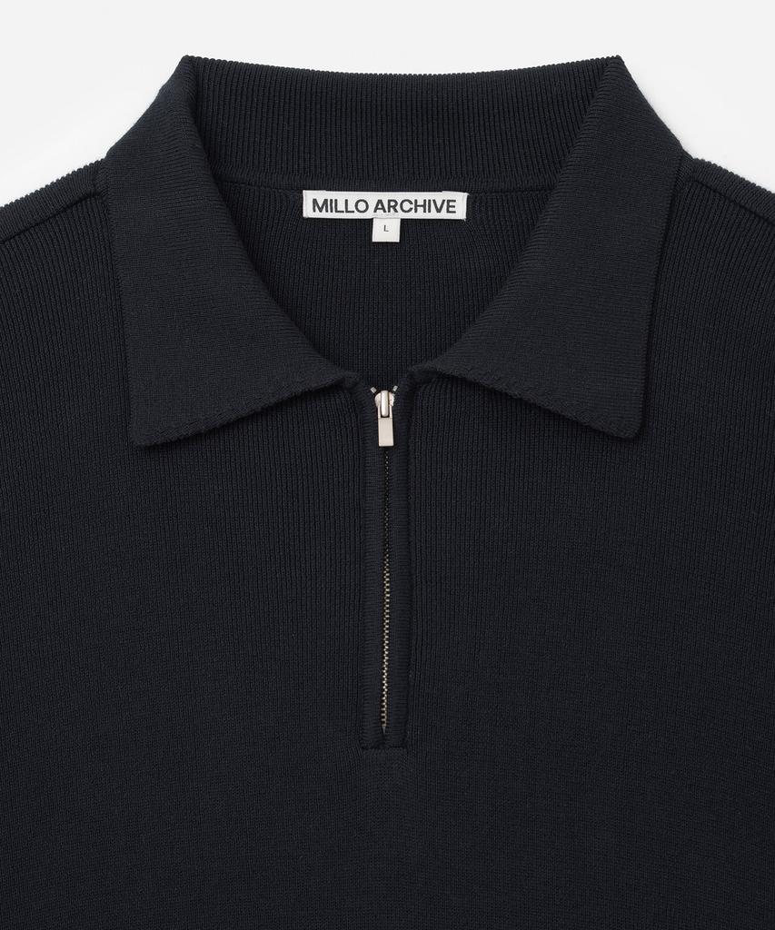 MILLO ARCHIVE Ray Half Zip Knit [Deep Navy]
