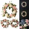 Elegant Peony Rose Flower Wreath For Stylish Wedding And Home Door Decor