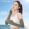 Solid Color Ice Silk Arm Sleeve Sun Protection Summer Arm Cover Women's Gloves Long Sleeve  Men