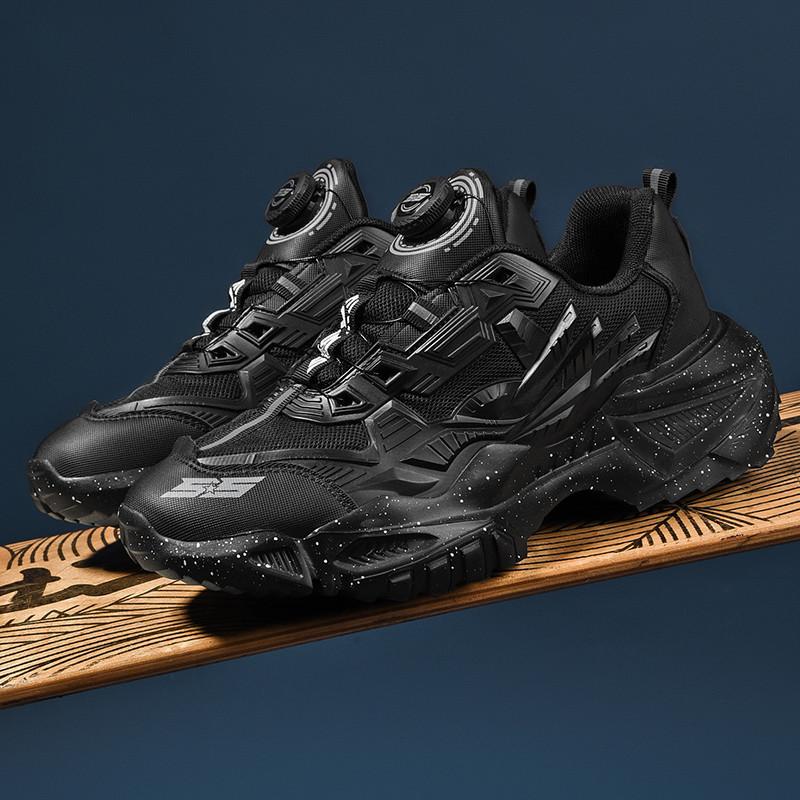 Кроссовки мужские 2024 года с вращающейся кнопкой, импортная торговля, большой размер, папины туфли, пара, кроссовки меха, мужская обувь