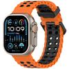 Two-Tone Ocean Strap For Apple Watch Ultra 2 Band 49mm 46mm 45mm 44mm 42mm Sports Silicone Bracelet iWatch Series 10 9 8 7 6 SE Band