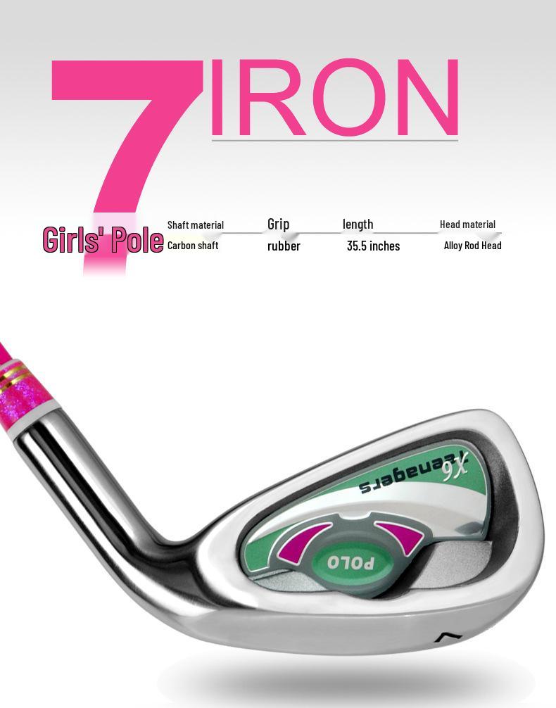 Polo Kids' 7-Iron Golf Club for Beginners, Boys and Girls Ages 9-12